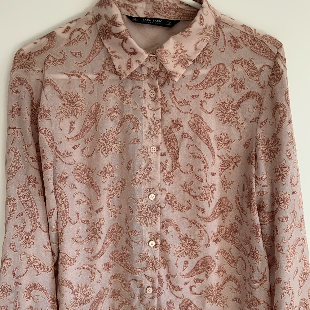 Women’s blouse slightly sheer XL Zara